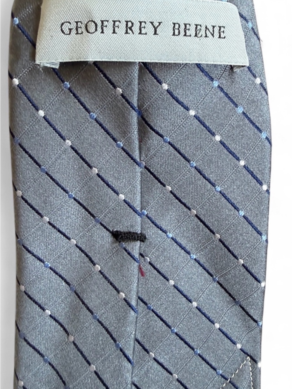 Coach Upcycled Necktie Necklace Geoffrey Beene Vintage Brooch OOAK Hidden Pocket - Picture 7 of 8